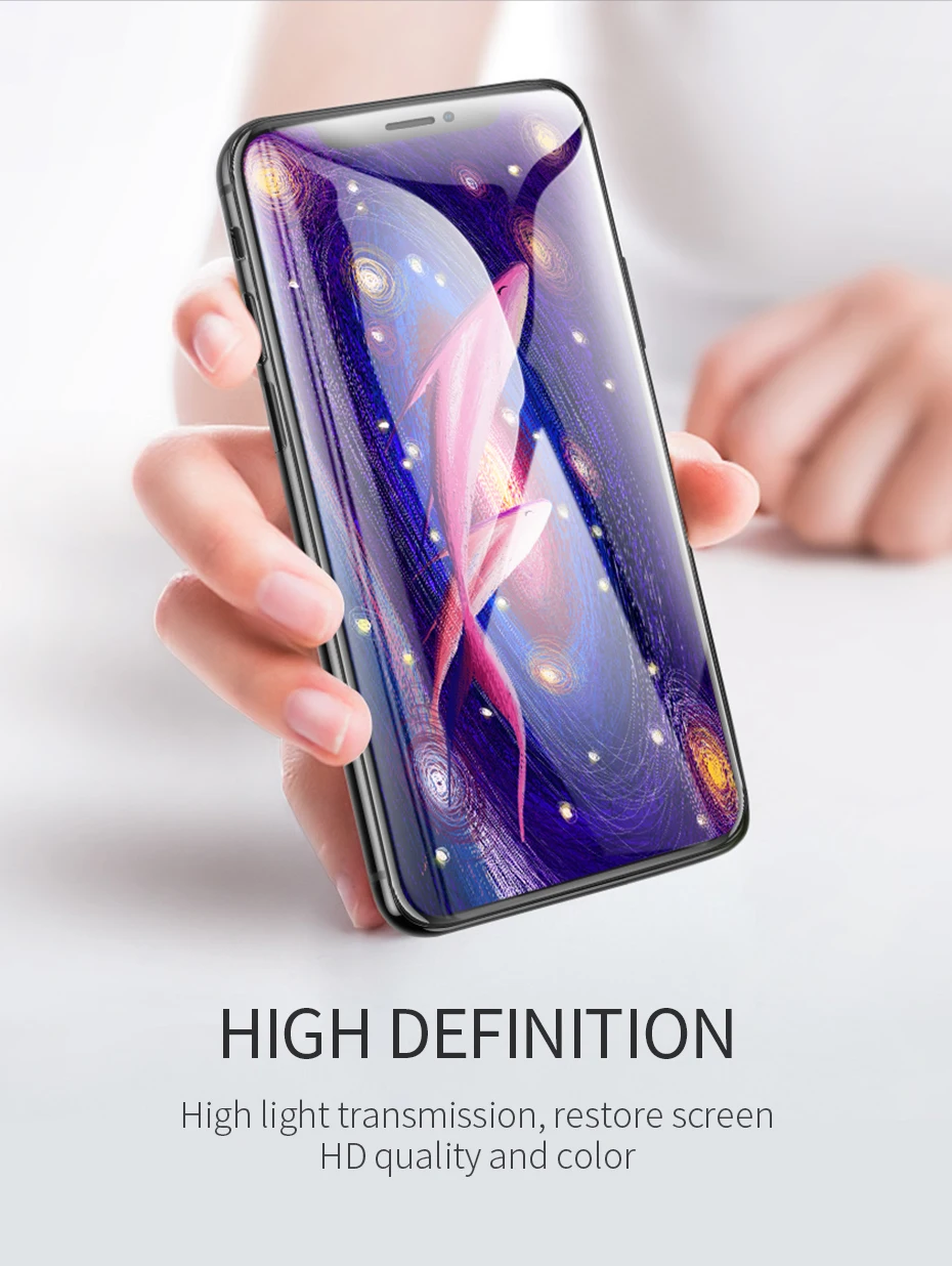 HOCO 3D закаленное стекло для iPhone 11 на iPhone 11 Pro Max закругленные края протектор экрана Защитное стекло для iPhone XR X XS Max