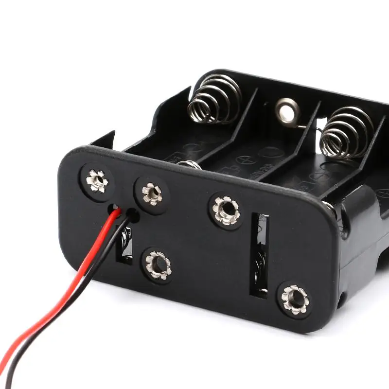 Double Side 468xAA Battery Holder Case Box Black With Wire Lead For AA batteries (2)