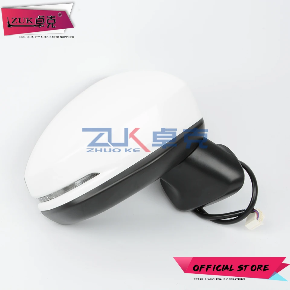 ZUK внешнее, заднего вида зеркало в сборе для FIT JAZZ GK5 3-контактный без светодиодный/5-контакты светодиодный свет/7-шпильки Электрический складной
