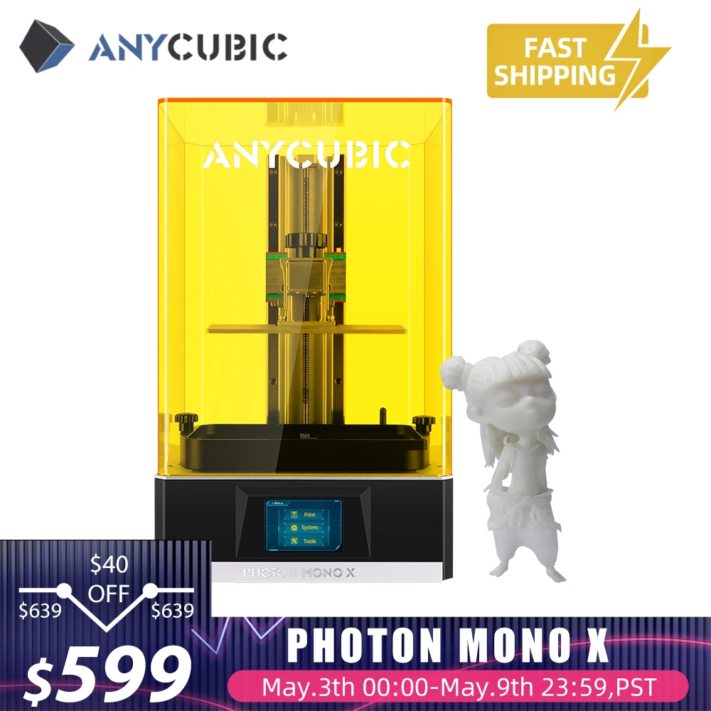 ANYCUBIC Photon Mono X УФ-принтер для смолы 8 9 дюймов 4K Монохромный ЖК-дисплей 8x анти-aliasing