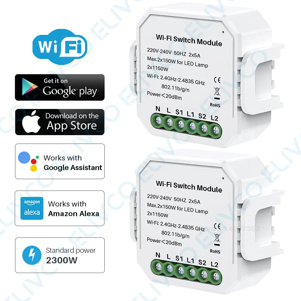 Умный выключатель света сделай сам Универсальный двухканальный с Wi Fi работает