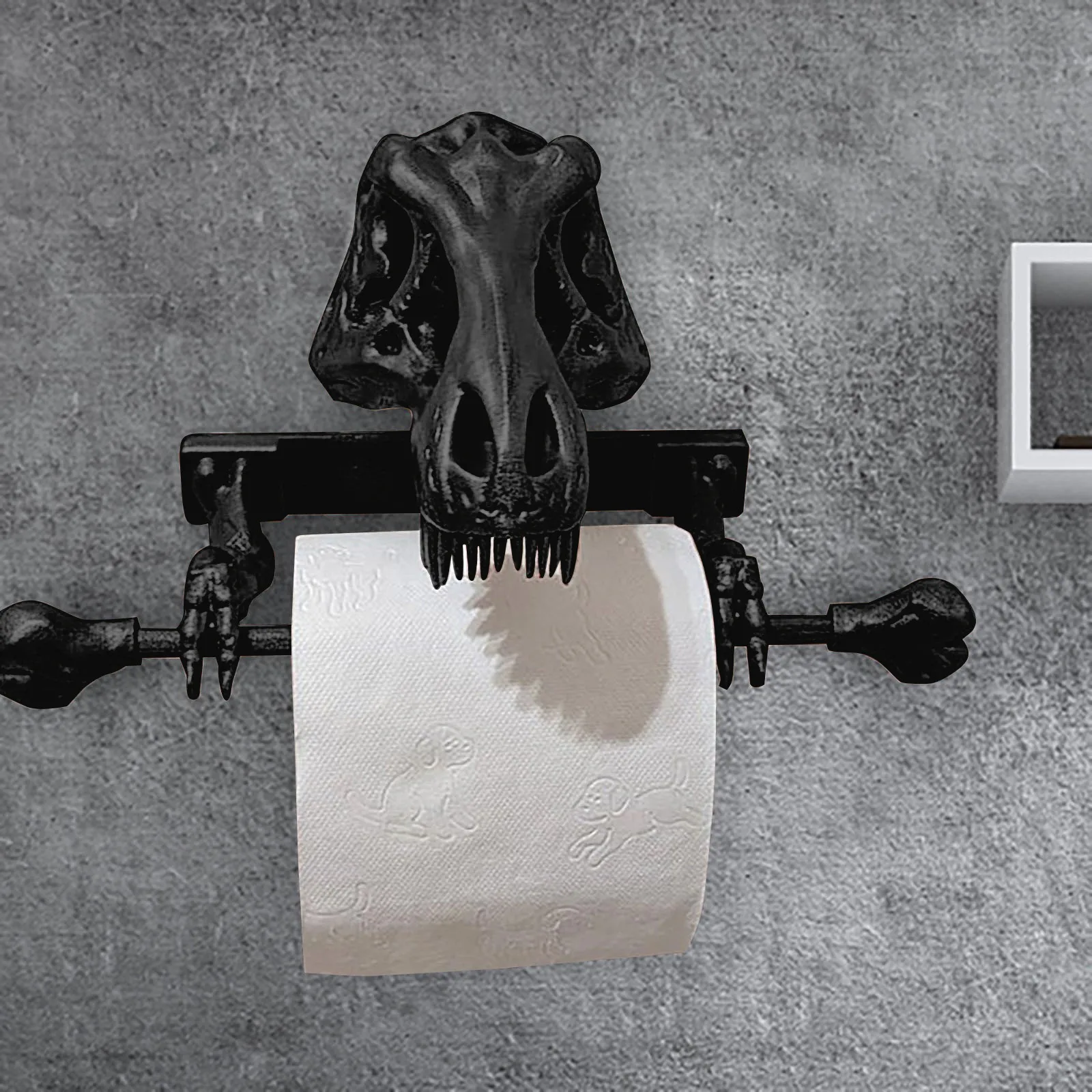 Skull Toilet Paper Holder Tissue Holder Household Bathroom Wall Mount Wc Storage Rack Towel Roll