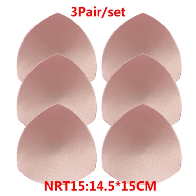 3 пары губчатых подушечек для бюстгальтера, аксессуары для женского нижнего белья, купальный костюм, бюстгальтер с эффектом пуш-ап, увеличивающий грудь, съемный бюстгальтер, вставка на грудь, чашка - Цвет: 3pair Color 8
