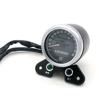 

LED Digital Retro Motorcycle Speedometer with USB phone charger Odometer Speed Fuel Gauge Turn Light Indicator For CG125 GN125