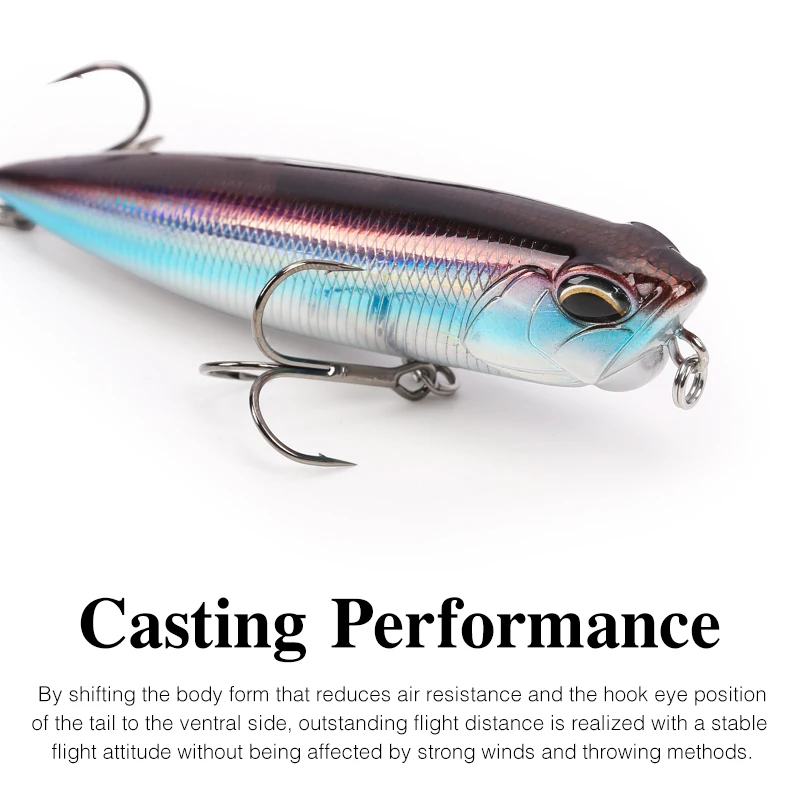 TSURINOYA 110mm 20.5g Topwater Floating Pencil Fishing Lure DW58