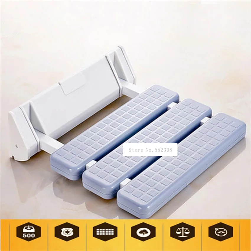 

Wall Mounted Shower Seat High-quality Aluminum Alloy Non-slip Bathroom Bath Shower Folding Seat Shower Wall Chair Bathroom Stool