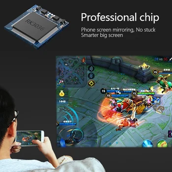 

AUN Projector X3, Support for Mobile Phones with the Same Screen, 480P DLP Mini Handheld Projector Portable 3D Projector for 108