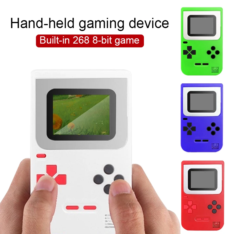 

4 color Clearance Q2 Mini Handheld Game Console 8-Bit 2.0 Inch Color LCD Screen Kids Color Game Player Built-in 268 Games