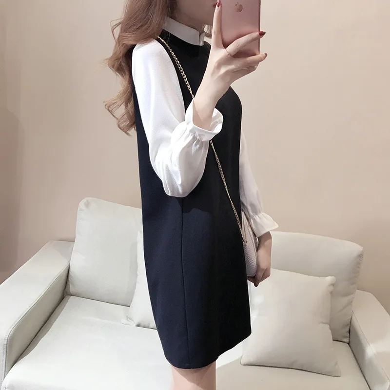 

Large Size Dress Fall And Winter Clothes Long-sleeved Dress Plus-sized Womenswear m m 2019 New Style Cover Belly Slimming Korean