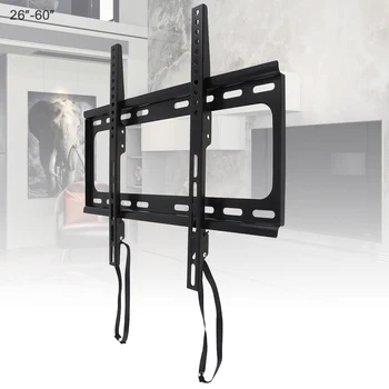 

Universal 45KG 1.5mm Cold Ligation Board TV Wall Mount Bracket Flat Panel TV Frame with Pull Rope for 26-60 Inch LCD LED Monitor