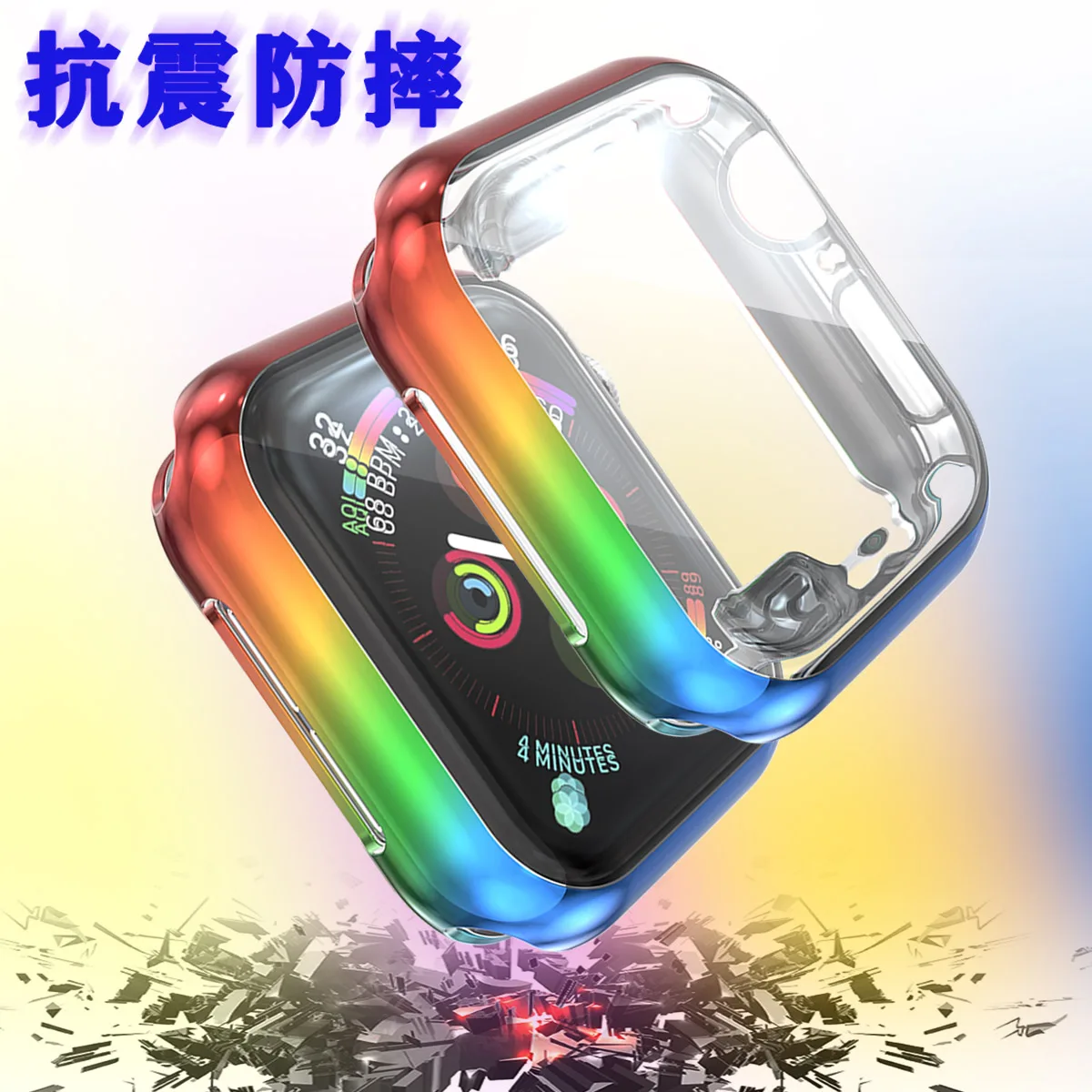 Защитный чехол для Apple Watch Series 1 2 3 38 мм 42 мм чехол с гальваническим покрытием оболочка для iWatch 5 4 40 мм 44 мм экранная Пленка чехол