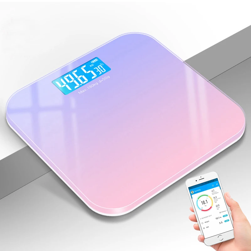 Bluetooth Body Scale BMI Bathroom Scales Smart Electronic Scales LCD Digital Weight Scale Balance Body Composition Analyzer Bathroom Scales classic