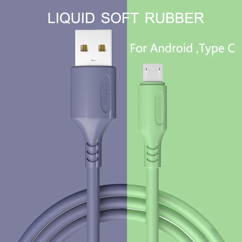 Udyr 3A Liquid Type C USB кабель силиконовый для быстрой зарядки данных Xiaomi Redmi 4X Samsung J7 Quick