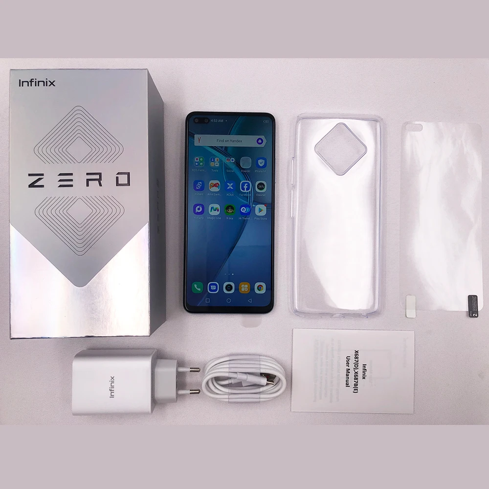 New Global Version Infinix Zero 8 8GB 128GB Smart Phone 6.85'' 90Hz Full Screen 64MP Quad Camera 4500mAh Battery 33W Charger