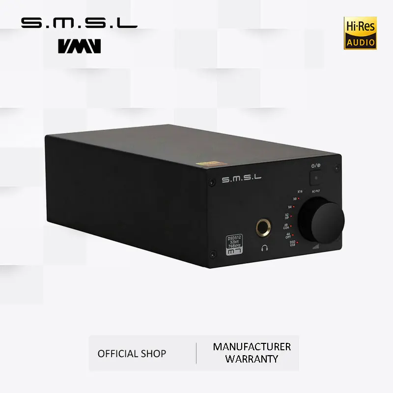 USB ЦАП SMSL M7 2xAK4452 32 бит/768 кГц DSD512 с усилителем для наушников коаксиальный