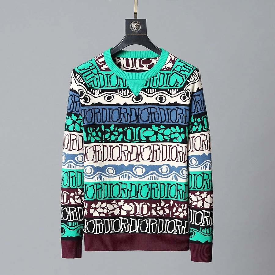 

Mens Fashion Red Autumn and Winter Print Letter Sweaters Casual Full O Neck Pullovers Tops Outwears Clothing New Style 2020