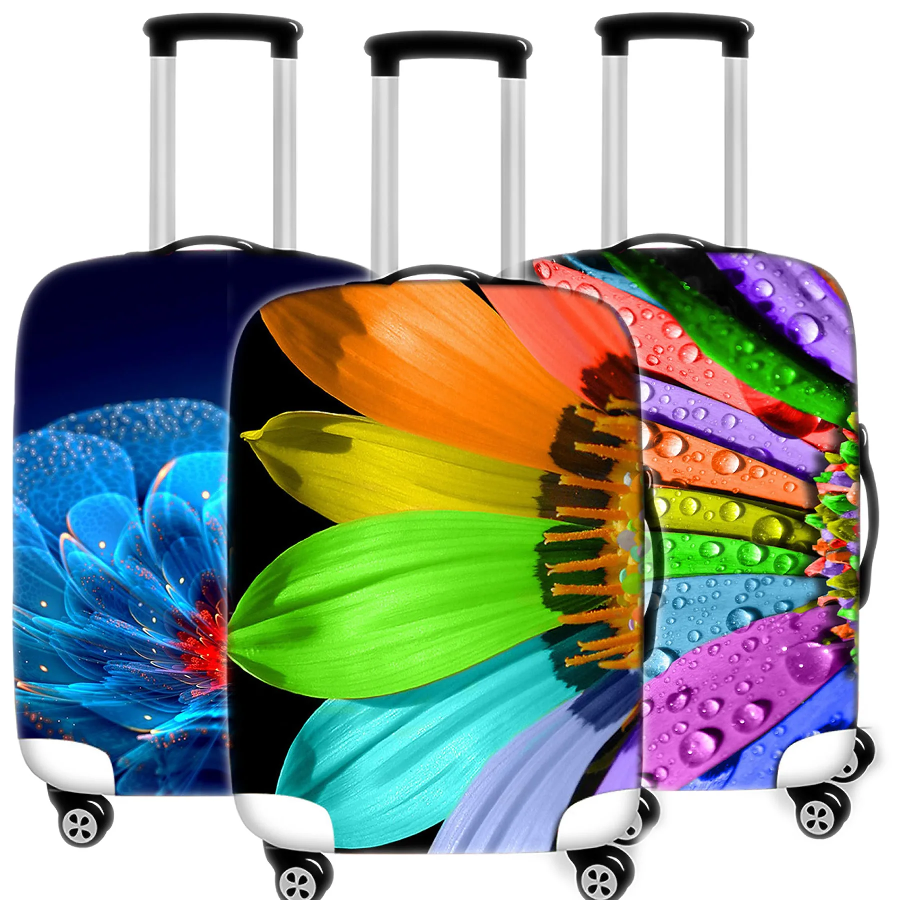 

Travel Accessories Cute Plant Floral Luggage Case Protective Cover Waterproof Thicken Elastic Suitcase Trunk Case 18-32 Inch XL