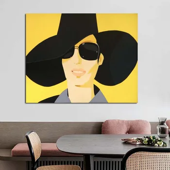 

Alex Katz Yellow Background Wall Art Canvas Painting Posters Prints Modern Painting Wall Picture For Living Room Home Decoration