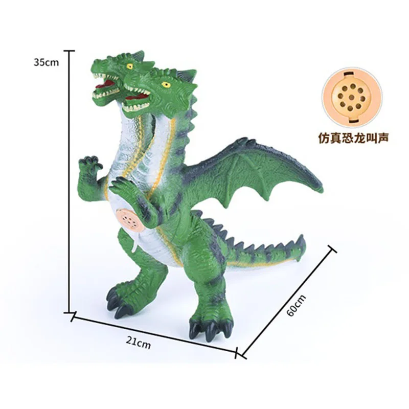 

Jurassic Imitation Dinosaurs 60cm with IC Hair Sound Dinosaur Model CHILDREN'S Toy Vinyl Toy Cognitive