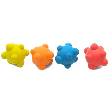 

4 Pcs Dogs Chewing Rubber Soft Ball Toys Pet Interactive Teeth Bite Toy Set Pet Supplies