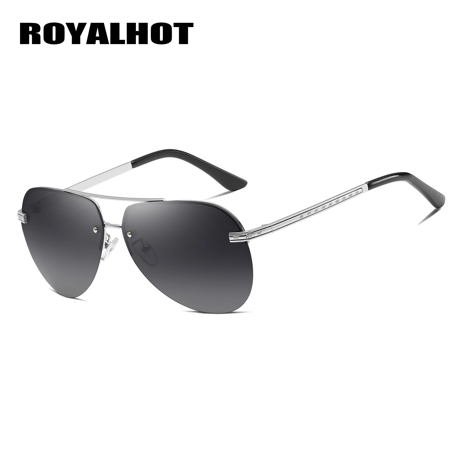 RoyalHot, мужские, женские, поляризационные, алой, Овальные, Ретро стиль, оправа, солнцезащитные очки, для вождения, солнцезащитные очки, оттенки, Oculos masculino, мужские, 900161 - Цвет линз: Silver Grey