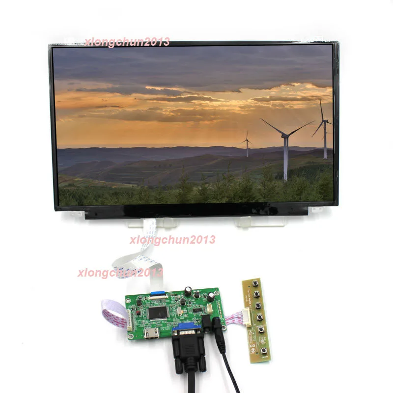  For LP140WF6(SP)(D1)(SP)(C1) LED LCD DIY monitor panel controller board DRIVER 1920X1080 KIT VGA ED