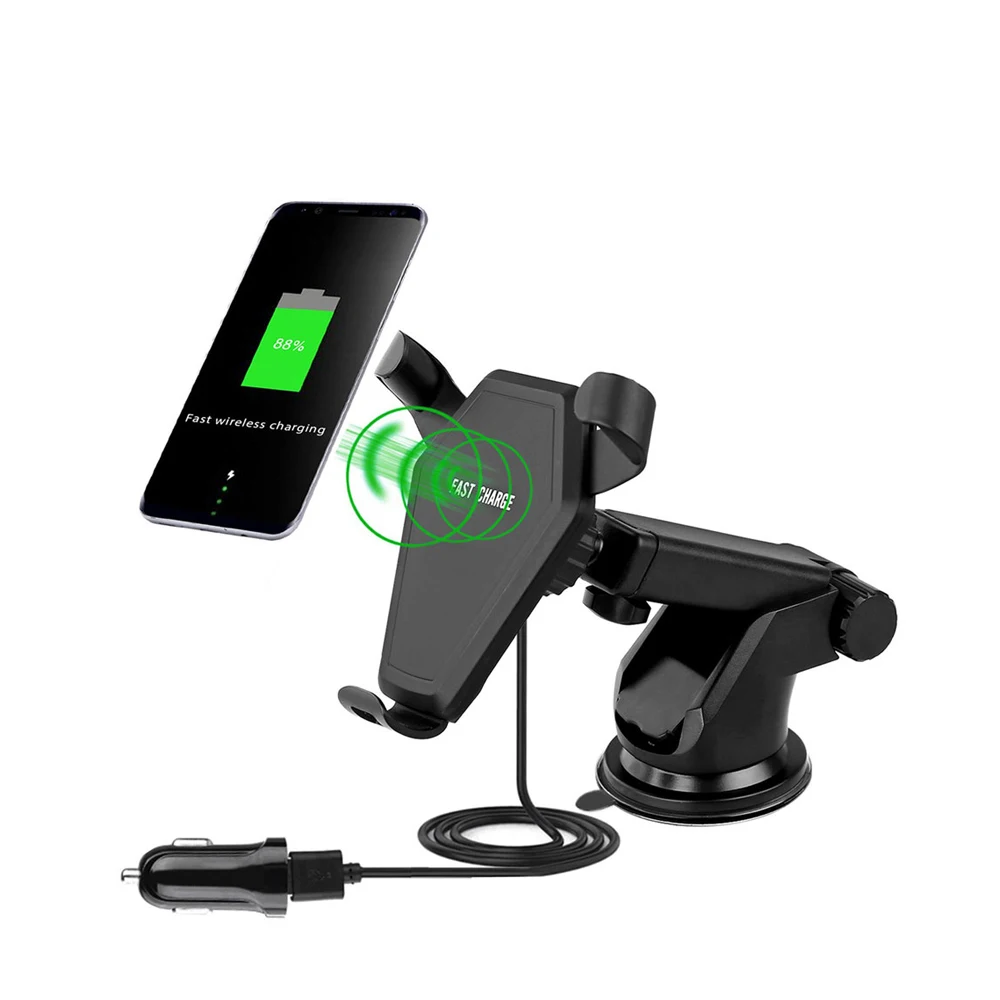 

9V Suction Cup Car Phone Charger Fast Charging Universal QI Wireless Charger