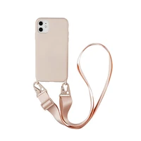 Luxe Siliconen Ketting Telefoon Case Voor Iphone 12 11 Pro Max 7 8 Plus X Xr Xs Max Lanyard neck Strap Touw Koord Back Cover