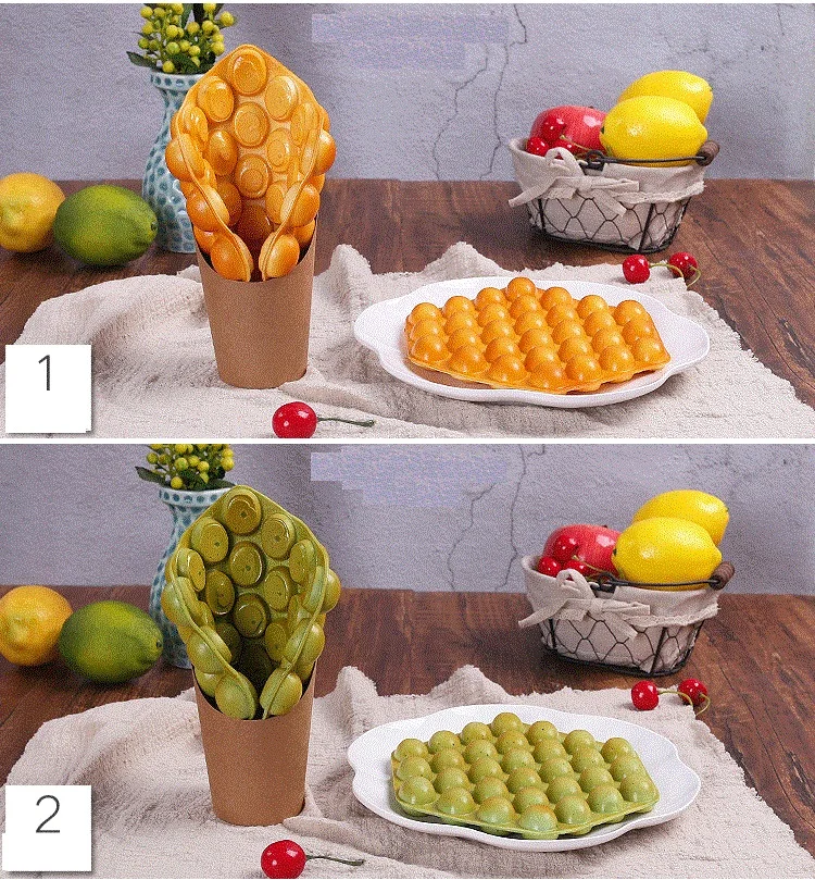 de comida janela exibição simulação bolha waffle