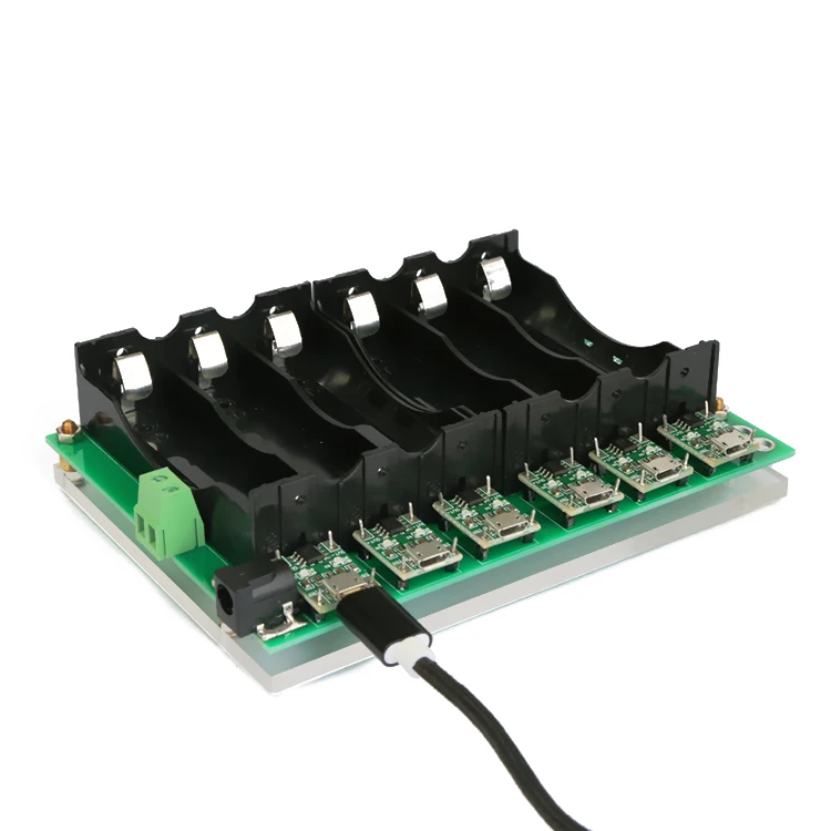 6 слотов 18650 зарядное устройство pcb литий-ионная батарея умное зарядное устройство diy usb 5V зарядное устройство