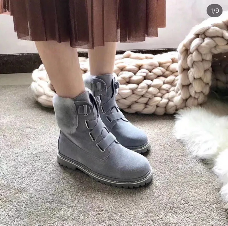 Женские ботинки; chaussures femme; зимние ботинки на низком каблуке; Botas Mujer; шерстяная женская обувь с круглым носком; scarpe donna