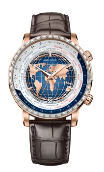 

AGELOCER Caliber.A 4610 Men World Time Business Mechanical Automatic LuxuryWatch