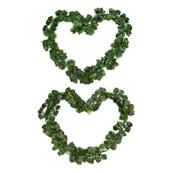 

12pcs 220CM Artificial Ivy Green Leaf Garland Plants Vine Fake Foliage Flower Home Garden Decor Plastic Artificial Rattan String