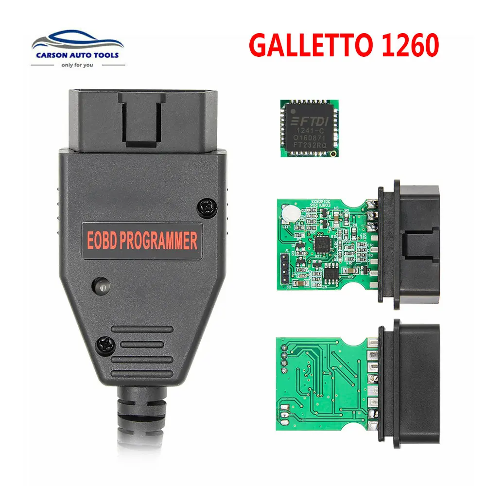 Новейший Galletto 1260 ЭБУ чип Тюнинг инструмент EOBD2 программист Galletto 1260 EOBD OBD2 OBDII Flasher Galletto 1260 ЭБУ Flasher