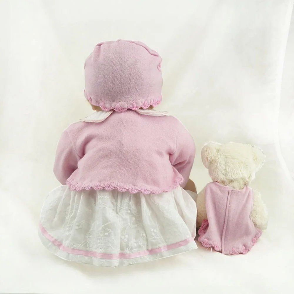 Decdeal 22 дюймов Reborn Baby Doll Toys Спящая настоящая Реалистичная мягкая сенсорная кукла подарок на день рождения с Одежда для куклы-младенца