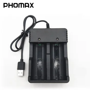 

PHOMAX 18650 Dual Slot LED Smart Display Light Fast Charge 4.2V 22650 18490 18500 26500 IMR/Li-ion Rechargeable Battery Charger