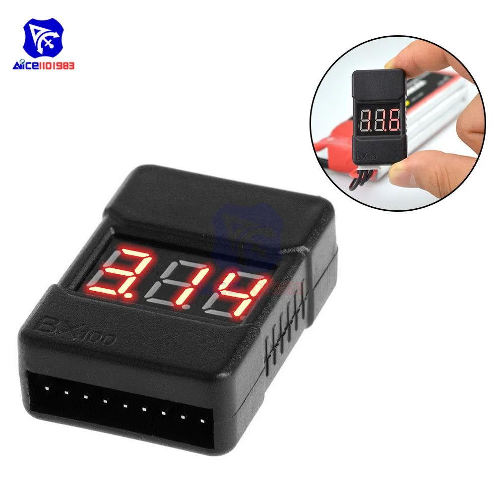 Тестер батареи diymore BX100 Lipo RC 1-8S устройство для проверки низкого напряжения с