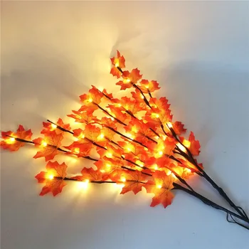 

Thrisdar Artificial Maple Leaves Light 73CM Willow Branch Light DIY Vase Christmas Wedding Decoration Garland Fairy String Light