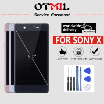 

Original No dead pixels Black White Pink Gold For SONY Xperia X F5121 F5122 LCD Display Touch Screen with Frame Replacement LCD#