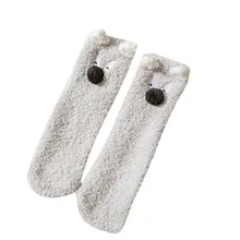 Толстые носки женские хлопковые плюшевые сохраняющие тепло женские Забавные милые носки чулочно-носочные изделия зима#4