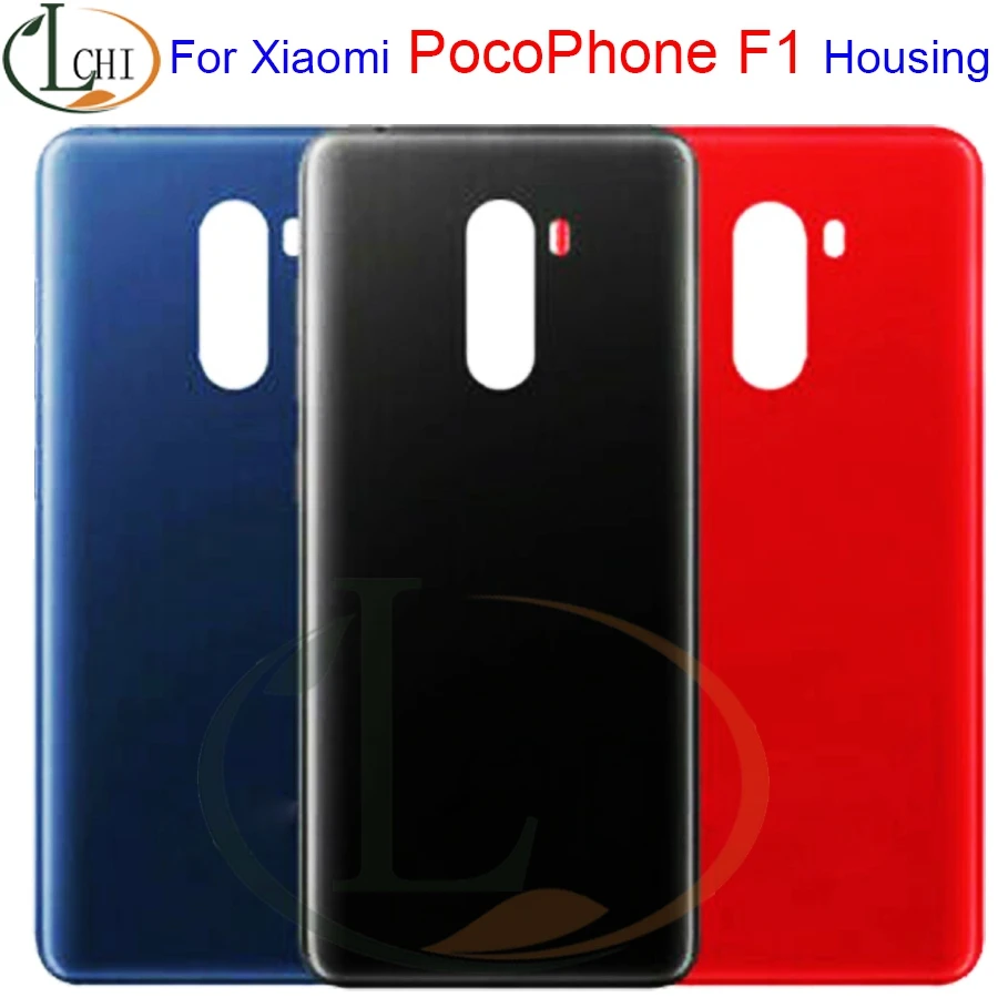 Для Xiaomi PocoPhone F1 Крышка батарейного отсека задняя дверь корпус Панель боковая