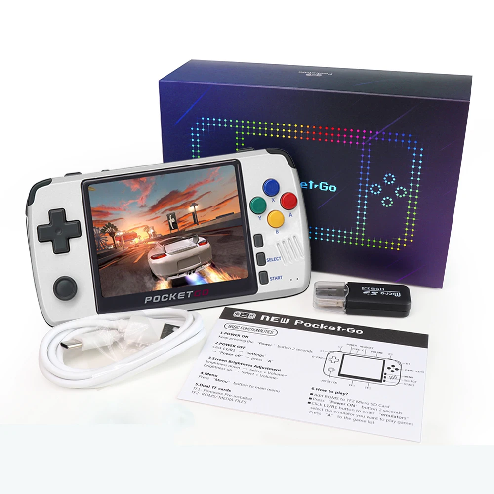 Новая портативная игровая консоль PocketGo в стиле ретро 3 5 дюймовый IPS экран