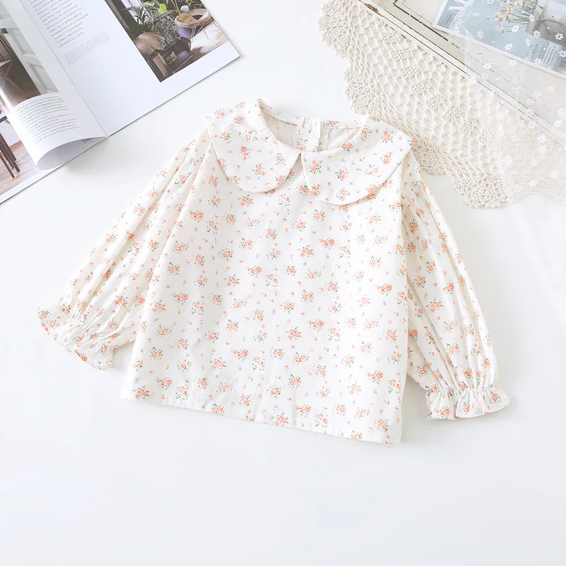 Розовый Babyinstar/детские блузки для малышей; рубашки с длинными рукавами и цветочным принтом для девочек; Детский Повседневный костюм; блузки для девочек - Цвет: Розовый