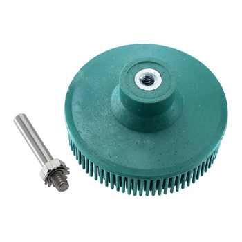 

Disc Brush Rubber Emery Polishing Wheels Electric Drill Disc Abrasive Brush Deburring Tool Remove Scratches And Rust Cleaning