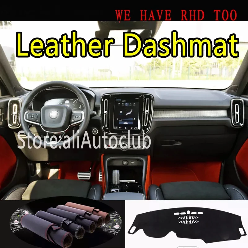 For Volvo Xc40 2018 2019 2020 2021 Leather Dashmat Dashboard Cover Pad