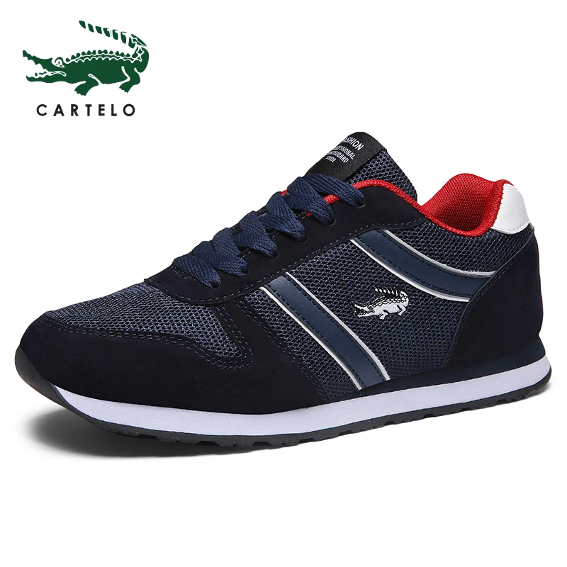 CARTELO/брендовая мужская обувь; модная обувь; Мужская Спортивная обувь; дышащие трендовые спортивные туфли; Zapatillas Hom - Цвет: Синий