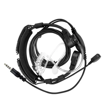 

3.5mm Adjustable Throat Mic Earphone Microphone Covert Acoustic Tube Earpiece Headset With Finger PTT for iPhone Android Mobile