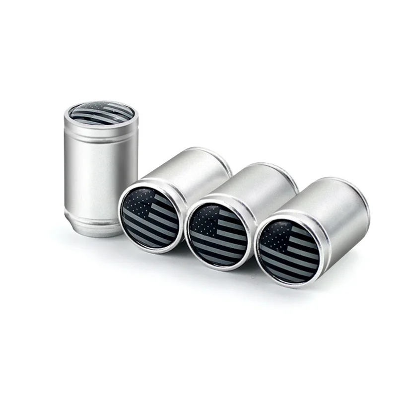 4pcs Luxery America Flag Car Tire Valve Stem Caps Anti Theft Motorcycle