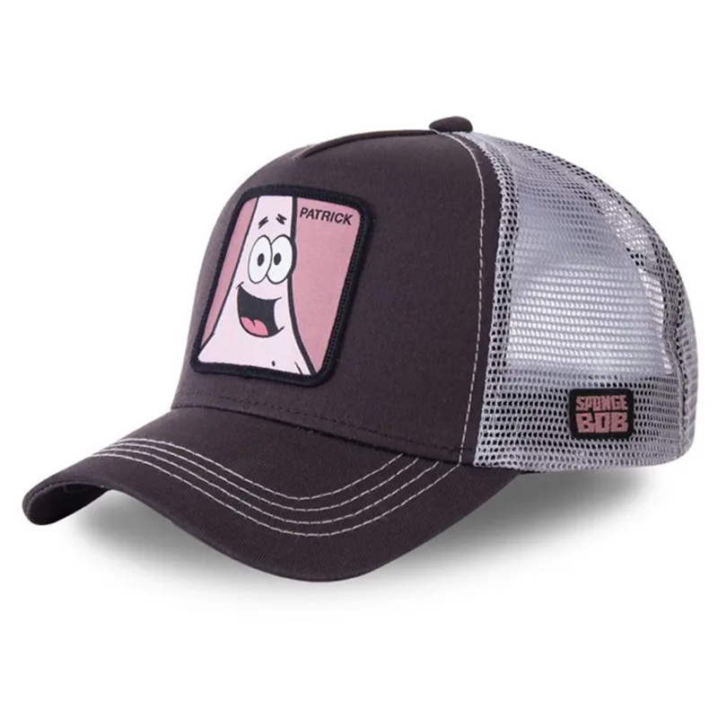 Новая сетчатая шапка Губка Боб Snapback хлопок Патрик бейсболка для мужчин и женщин хип хоп дальнобойщик папа Регулируемый головной убор gorras дропшиппинг