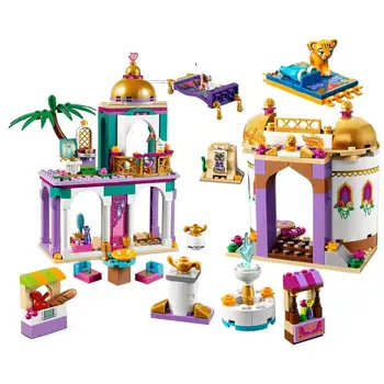 

New Girl Princess Building Blocks Model My Little Horse Crystal Castle Unicorn Figure Brick Toy Children Gift